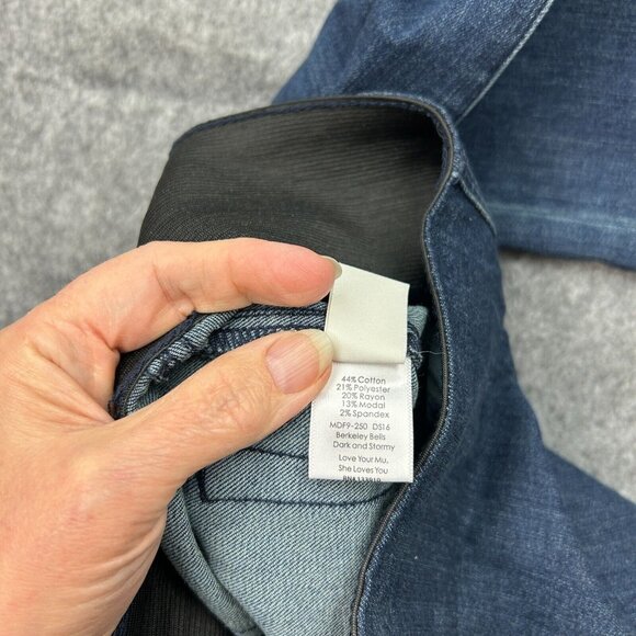 Mumu Blue Berkeley Bells Super Flare Bell Bottom Jeans Women's Sz XS Dark Stormy - Picture 6 of 12